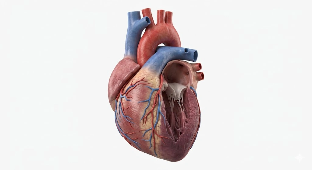 İnsan kalbinin anatomik yapısı: Kalp, vücudumuzun her hücresine oksijen ve besin taşıyan kanı pompalayan kaslı bir organdır.