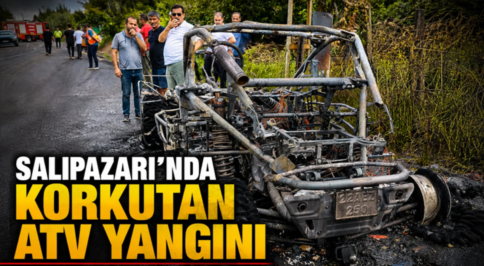 Salıpazarı’nda Seyir Halindeki ATV Alevlere Teslim Oldu